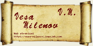 Vesa Milenov vizit kartica